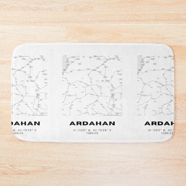 Item preview, Minimalist Ardahan Map – Black & White Northeastern Turkey Poster designed and sold by RM-Journey.