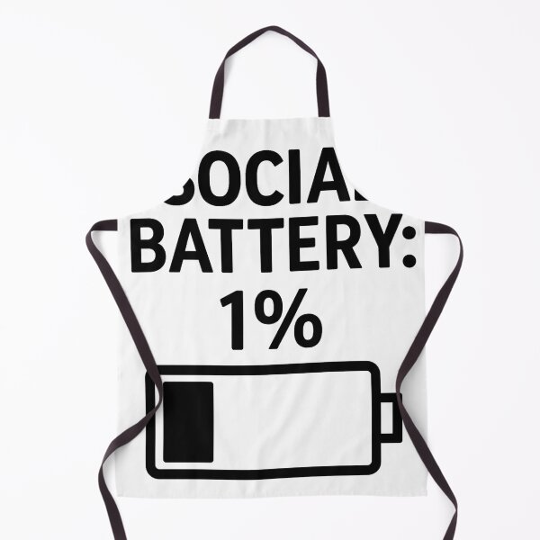 Item preview, Social Battery: 1% | Funny Introvert Energy Quote designed and sold by PixelMotive.