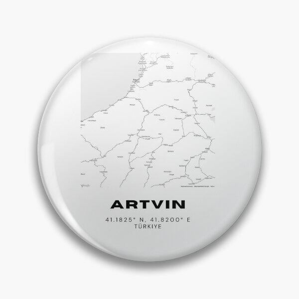 Item preview, Minimalist Artvin Map – Black Sea Highland City Map Poster designed and sold by RM-Journey.