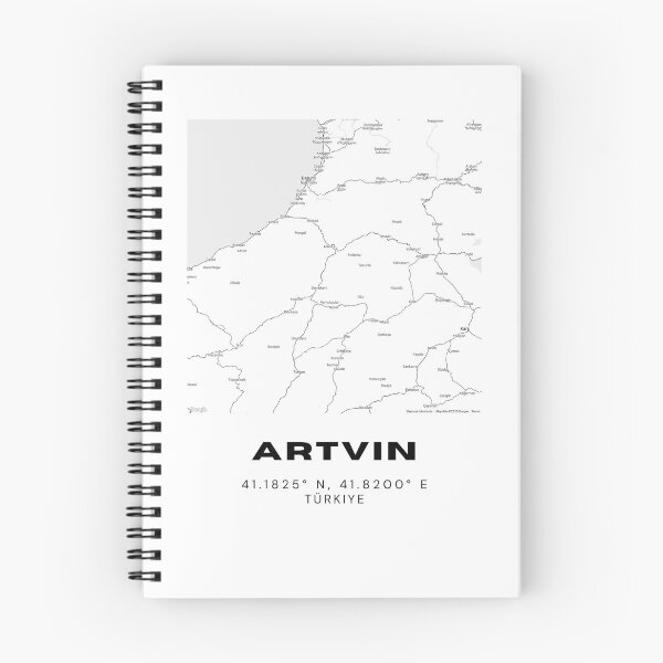 Item preview, Minimalist Artvin Map – Black Sea Highland City Map Poster designed and sold by RM-Journey.