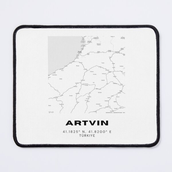 Item preview, Minimalist Artvin Map – Black Sea Highland City Map Poster designed and sold by RM-Journey.