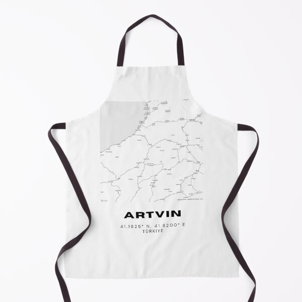 Item preview, Minimalist Artvin Map – Black Sea Highland City Map Poster designed and sold by RM-Journey.