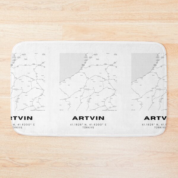 Item preview, Minimalist Artvin Map – Black Sea Highland City Map Poster designed and sold by RM-Journey.