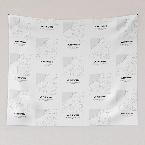 Item preview, Minimalist Artvin Map – Black Sea Highland City Map Poster designed and sold by RM-Journey.