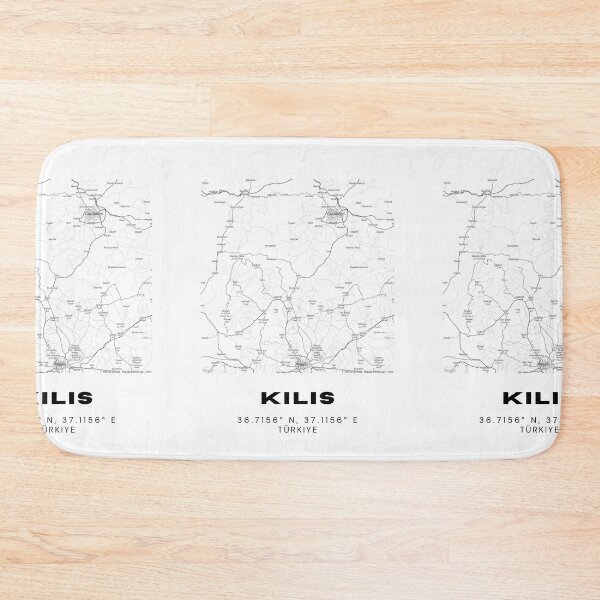 Item preview, Minimalist Kilis Map – Black & White Southeastern Turkey Poster designed and sold by RM-Journey.