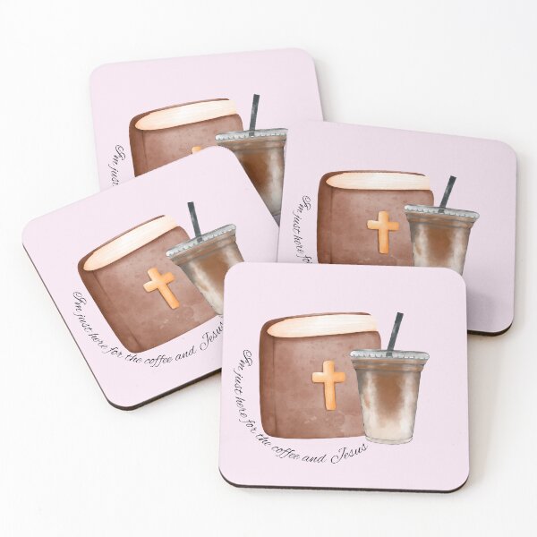 Item preview, Here for Jesus and Coffee designed and sold by LittleWormTrading.