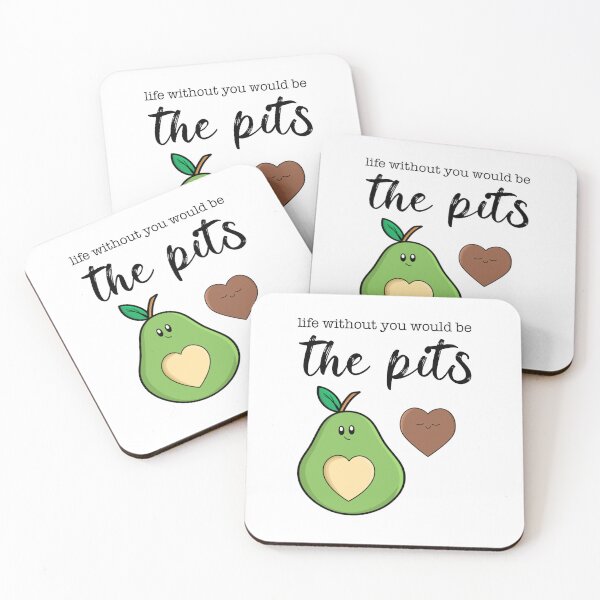 Item preview, Life Without You Would Be The Pits Cute Avocado and Pit designed and sold by The Pretty Hippo Company.