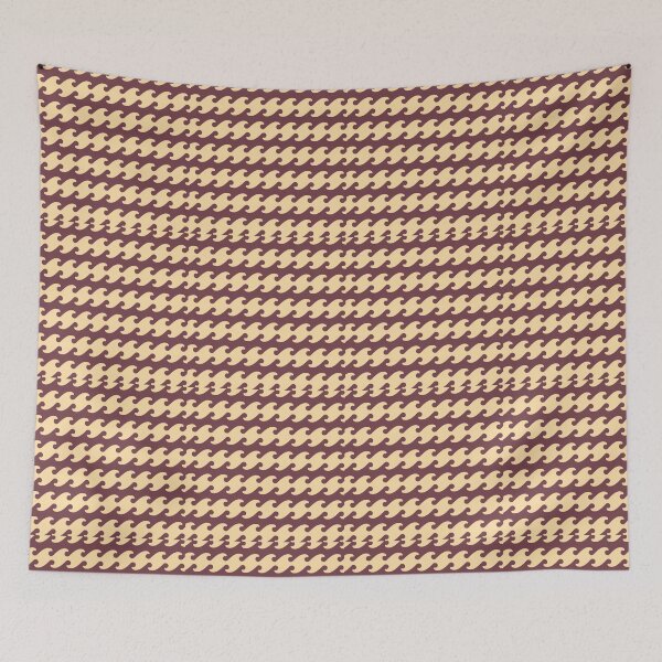 Item preview, Cream & Maroon Wave Pattern – Elegant Flowing Design designed and sold by MitaBoo.