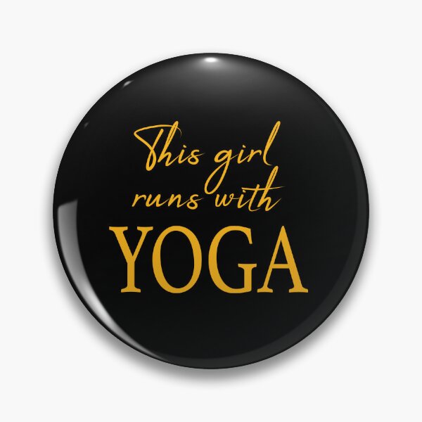 Item preview, yoga saying - this girl runs with yoga designed and sold by LioPart.