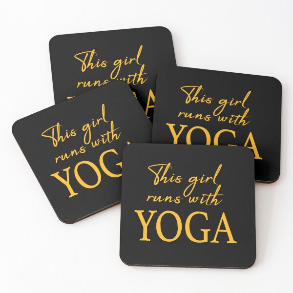 Item preview, yoga saying - this girl runs with yoga designed and sold by LioPart.