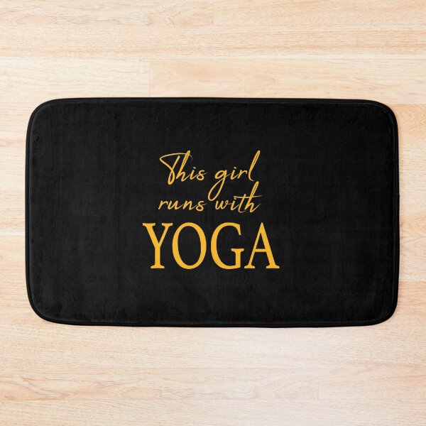 Item preview, yoga saying - this girl runs with yoga designed and sold by LioPart.