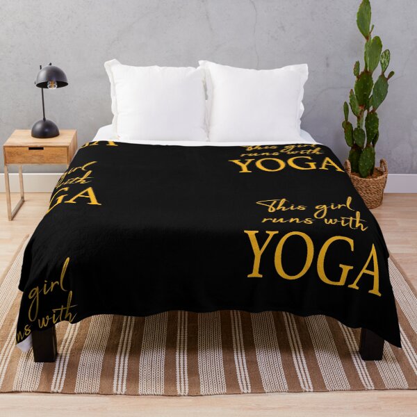 Item preview, yoga saying - this girl runs with yoga designed and sold by LioPart.