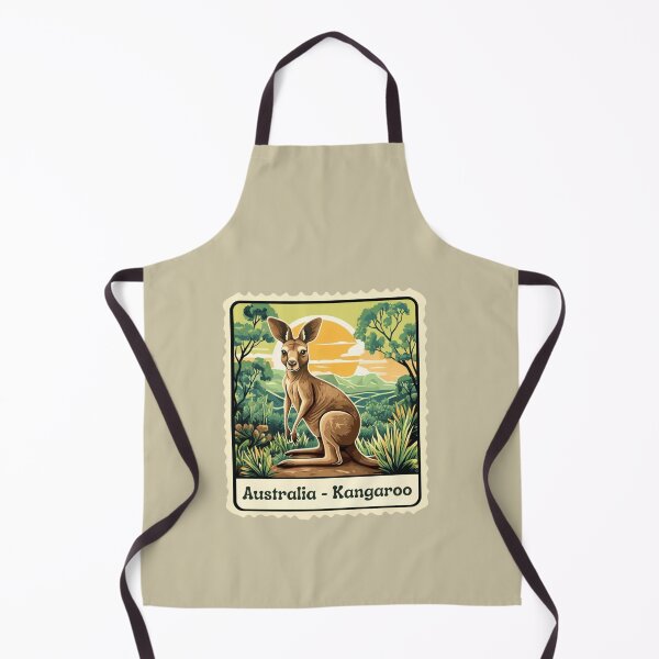Item preview, Kangaroo - Australia Wildlife Stamp designed and sold by Myra365Art.