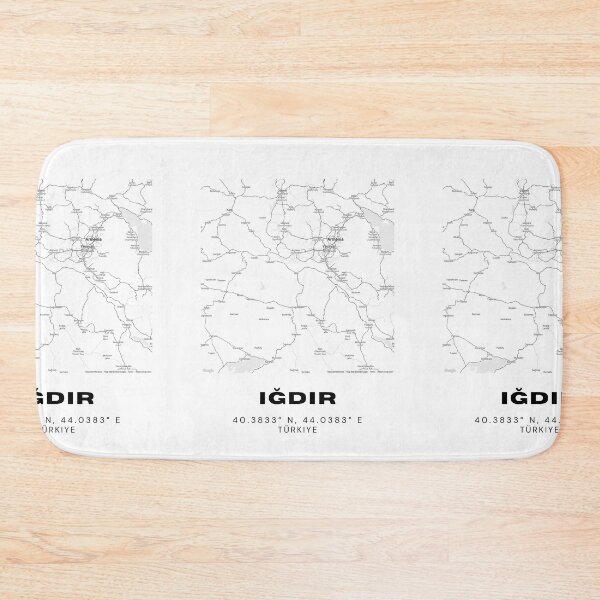 Item preview, Minimalist Iğdır Map – Eastern Turkey Black & White Poster designed and sold by RM-Journey.