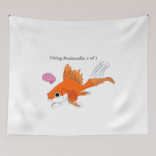 Item preview, Single Braincell Mode Goldfish designed and sold by gooby-designs.