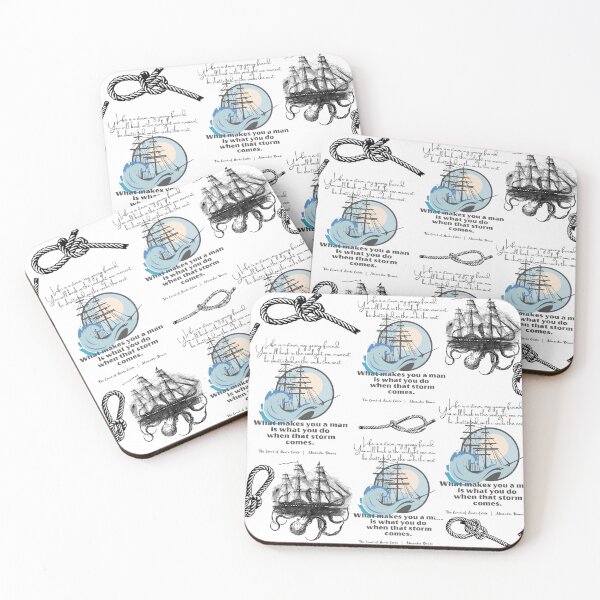 Item preview, Life is a Storm Dumas Quote Kraken Attacking Pattern designed and sold by missdebi27.