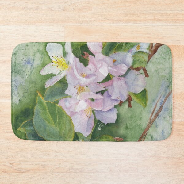 Item preview, Apple Blossoms, watercolor on Masa designed and sold by The Elderberry Blossom.