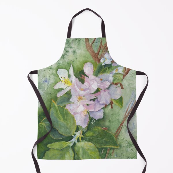 Item preview, Apple Blossoms, watercolor on Masa designed and sold by The Elderberry Blossom.