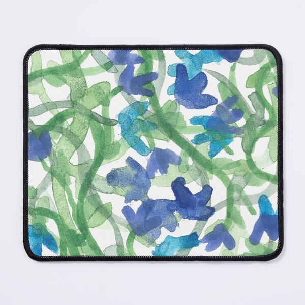 Item preview, Tangle of Blue Blossoms 1 - Abstract Floral Watercolor designed and sold by GenAumonier.