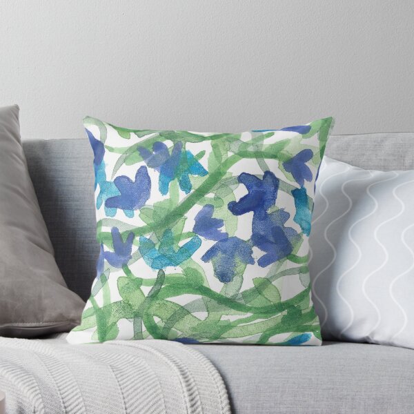 Item preview, Tangle of Blue Blossoms 1 - Abstract Floral Watercolor designed and sold by GenAumonier.