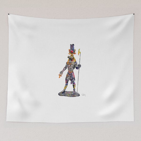 Item preview, Sobeck – Watercolor Portrait of the Egyptian Crocodile God by Rick Long designed and sold by RickLongArt.