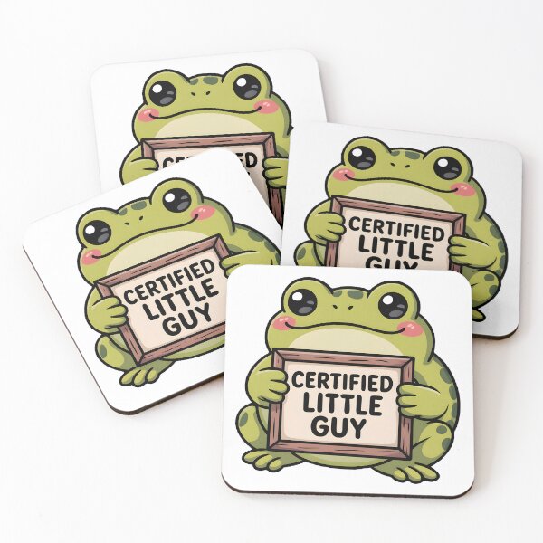 Item preview, Kawaii Frog Holding Sign Certified Little Guy Meme designed and sold by Parkerzz.