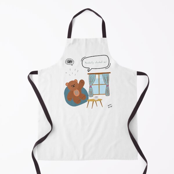 Item preview, Mentally Checked Out – Mono Bear Mood Art ( White / Transparent ) designed and sold by mintmono-studio.