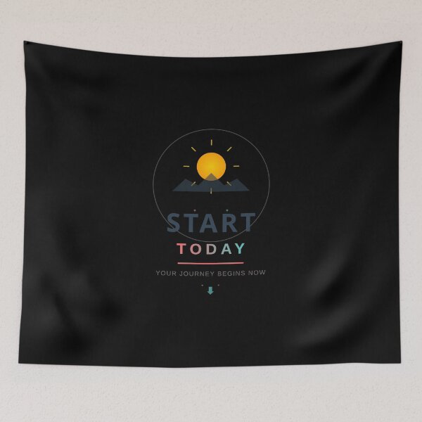 Item preview, Start Today Motivational Quote - Sunrise Inspirational Design designed and sold by Pickmash.