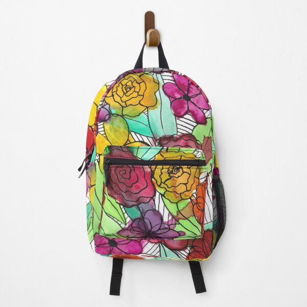 Item preview, Chaotic Flower Garden - Watercolor and Ink Florals designed and sold by GenAumonier.