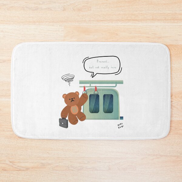 Item preview, Present, But Not Really Here – Mono Bear Subway Mood ( White /Transparent ) designed and sold by mintmono-studio.