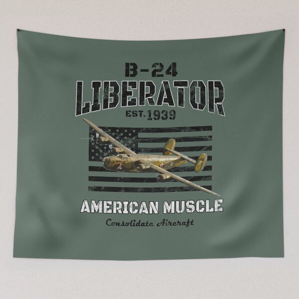 Item preview, B-24 Liberator "American Muscle" WWII Bomber Airplane Vintage designed and sold by RealPilotDesign.