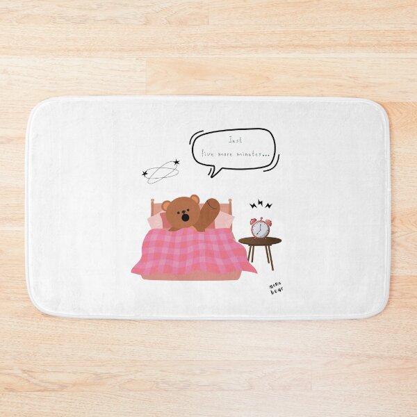 Item preview, Just Five More Minutes – Lazy Bear Morning Mood ( White / Transparent ) designed and sold by mintmono-studio.