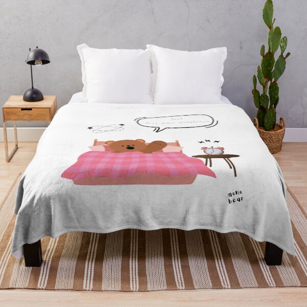 Item preview, Just Five More Minutes – Lazy Bear Morning Mood ( White / Transparent ) designed and sold by mintmono-studio.