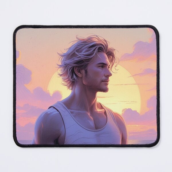 Item preview, Sunset Surfer: Pastel Waves, Golden Glow designed and sold by Dew's.