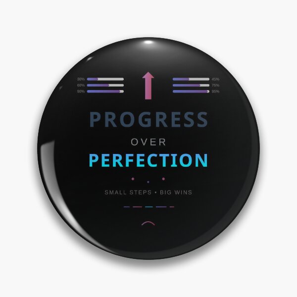 Item preview, Progress Over Perfection - Growth Mindset Motivational Design designed and sold by Pickmash.