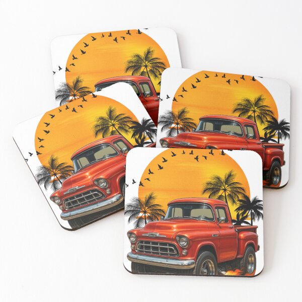 Item preview, 1957 Chevrolet Truck Cartoon Realism | Classic Pickup with Bold Retro Style designed and sold by MuscleCarTs.