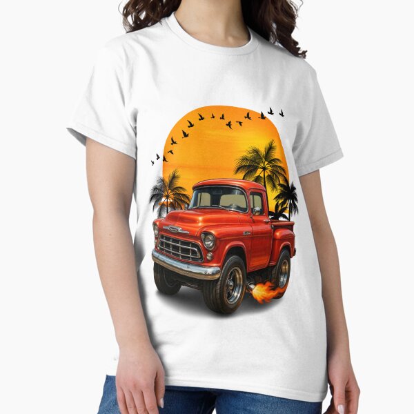 Item preview, 1957 Chevrolet Truck Cartoon Realism | Classic Pickup with Bold Retro Style designed and sold by MuscleCarTs.