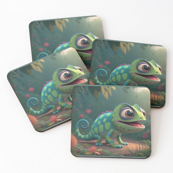 Item preview, Cute Cartoon Chameleon, 3d rendering  designed and sold by elkuni.