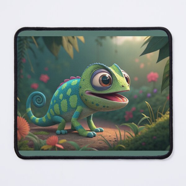 Item preview, Cute Cartoon Chameleon, 3d rendering designed and sold by elkuni.