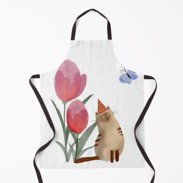 Item preview, Cat Under Lily Watching Butterfly designed and sold by Pragatee.