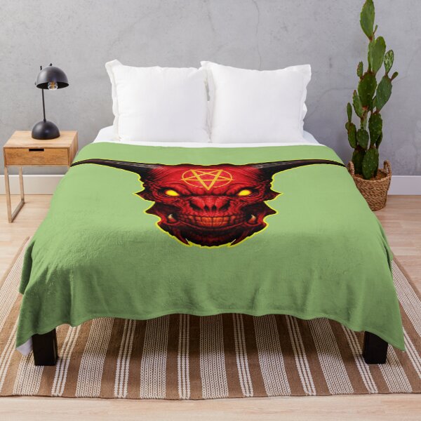 Item preview, Golden Pentagram Red Demon Skull Icon of Sin designed and sold by hauntedtees.