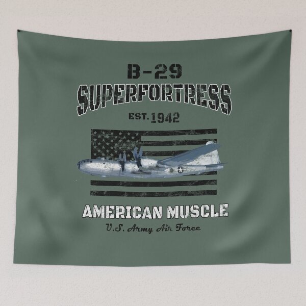 Item preview, B-29 Superfortress "American Muscle" WWII Bomber Airplane Vintage designed and sold by RealPilotDesign.
