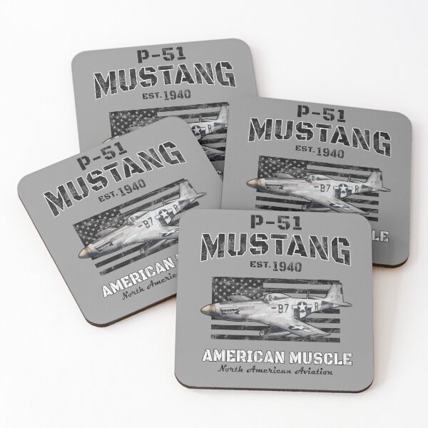 Item preview, P-51 Mustang "American Muscle" WWII Bomber Airplane Vintage designed and sold by RealPilotDesign.