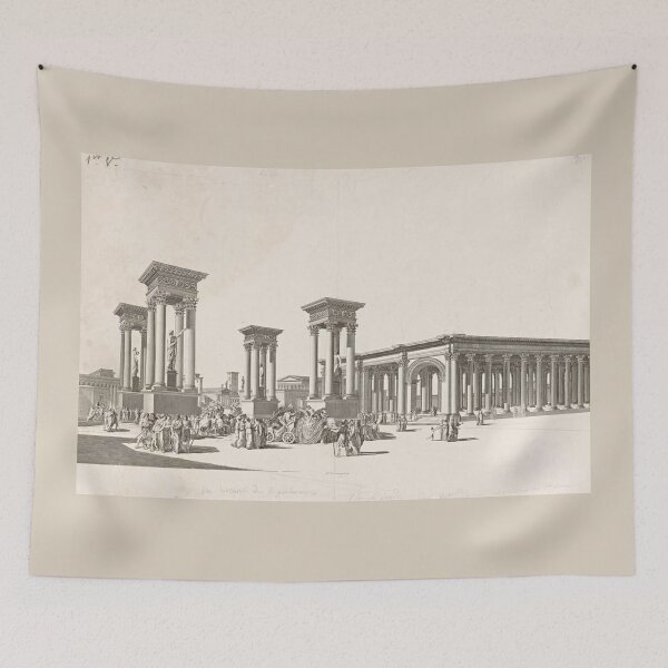 Item preview, The ancient city of Palmyra in drawing designed and sold by  Bride of the desert.