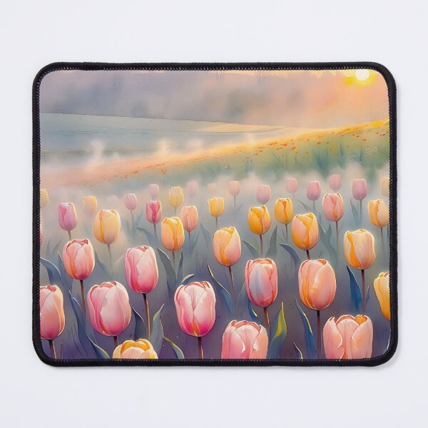 Item preview, Vintage Dutch Tulip Sunrise – Soft Misty Fields designed and sold by Mos Thainique.