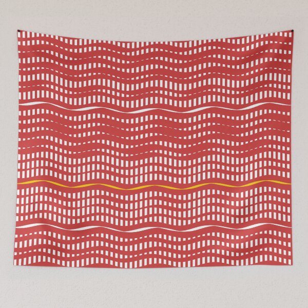 Item preview, Wavy Stripes Red and White designed and sold by FAROSSTUDIO.