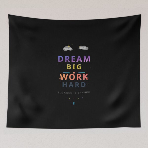 Item preview, Dream Big Work Hard - Success Motivation Inspirational Design designed and sold by Pickmash.