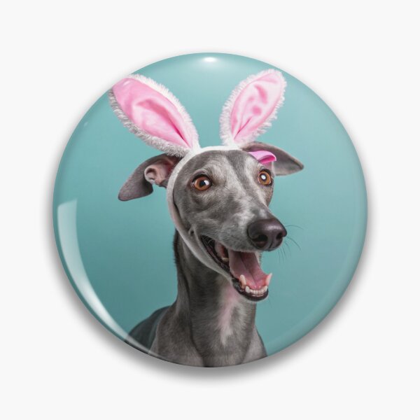 Item preview, Cute greyhound wearing bunny ears designed and sold by elkuni.