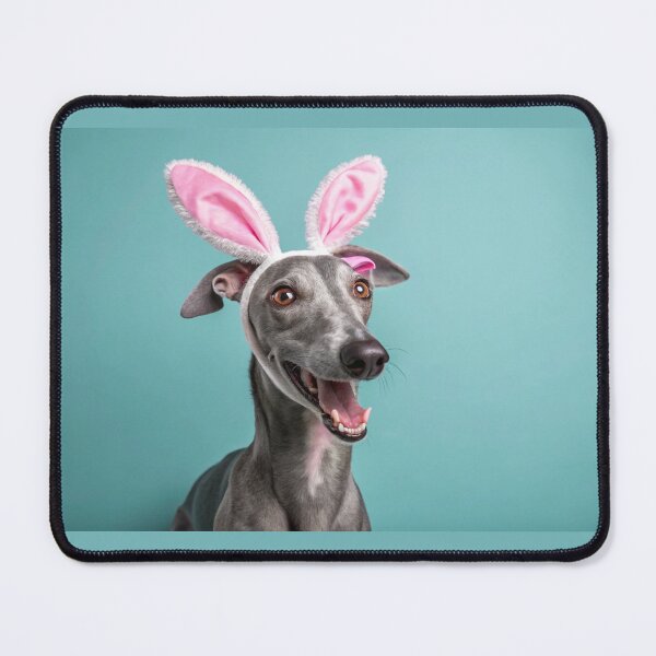 Item preview, Cute greyhound wearing bunny ears designed and sold by elkuni.