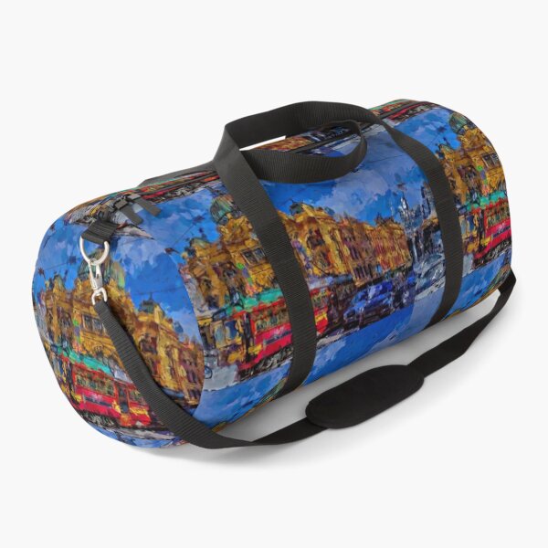 Item preview, Impressionist Painting of City Circle Tram at Flinders Street Station - Melbourne, Victoria, Australia designed and sold by Steven Jodoin.